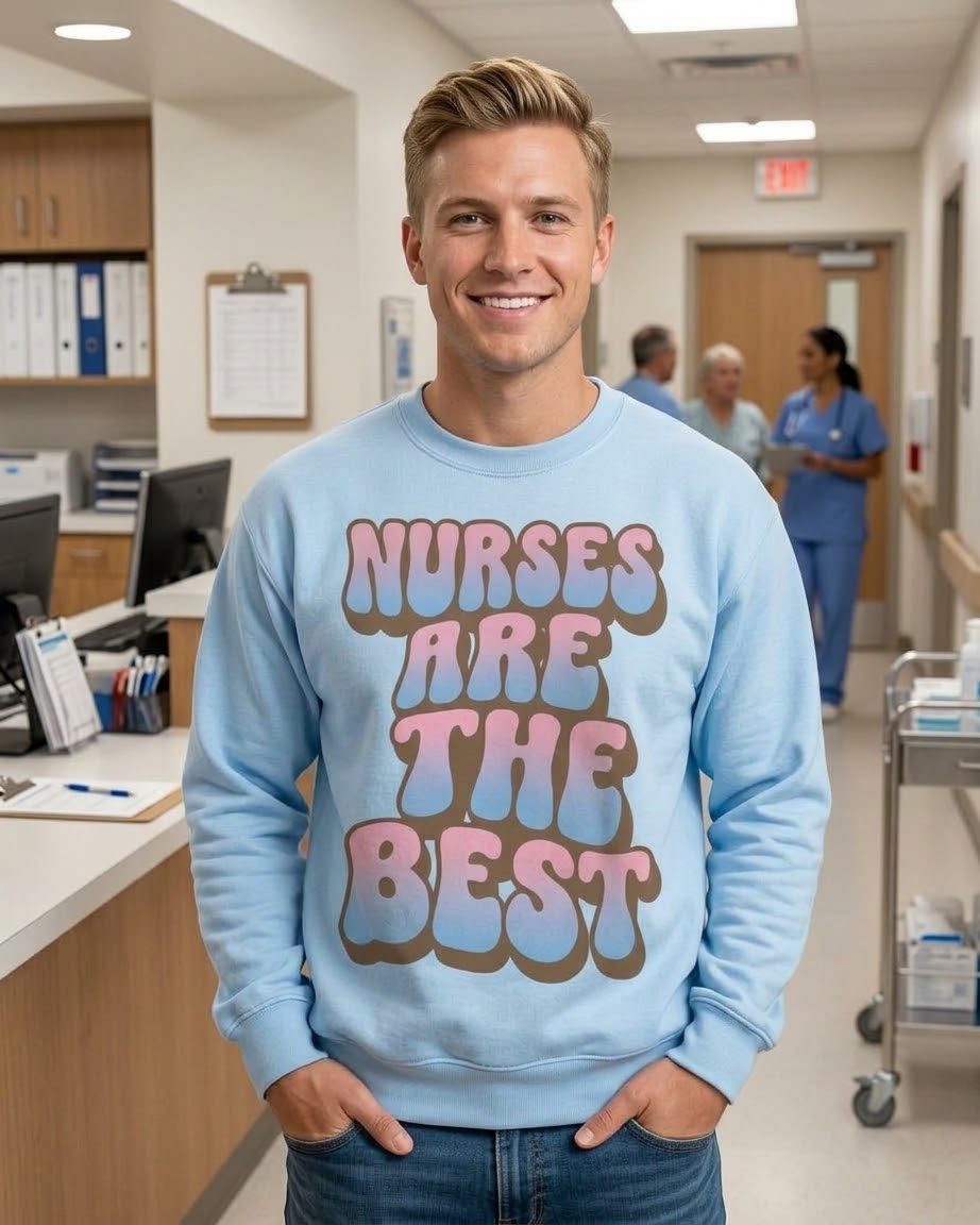 Best Nurse Crewneck- Blue