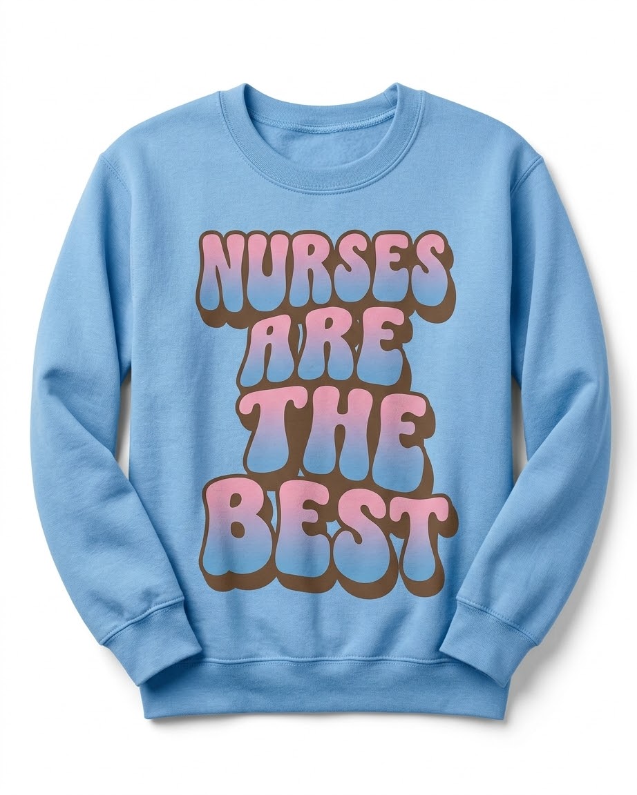 Best Nurse Crewneck- Blue