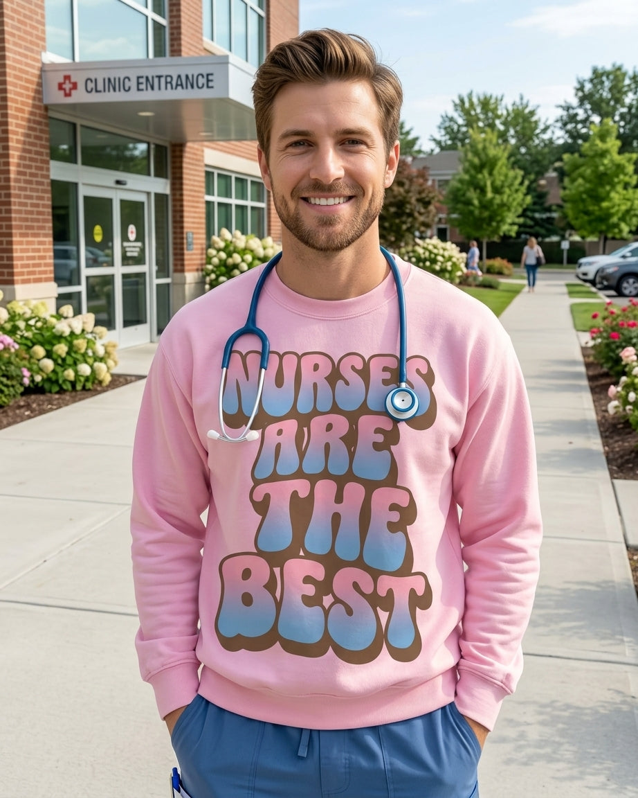 Best Nurse Crewneck - Pink