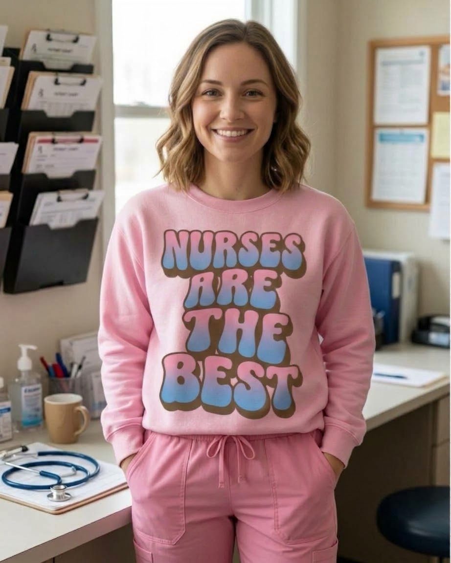 Best Nurse Crewneck - Pink