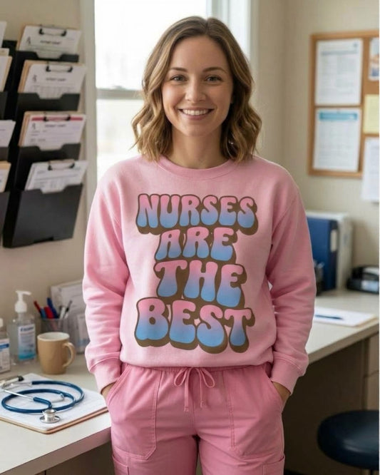 Best Nurse Crewneck - Pink